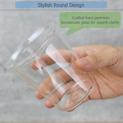 EIKS 2 Pack Drinking Glasses Crystal Clear Cups, 400ml/13.5oz | - Image 4