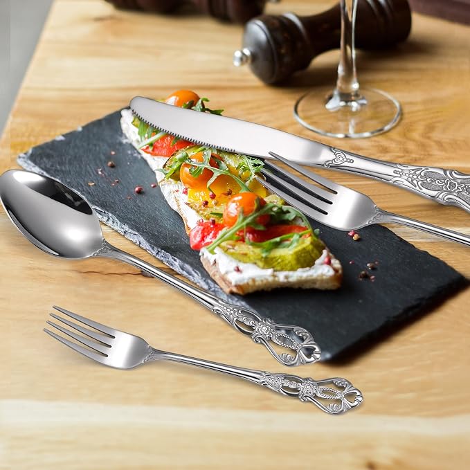 Retro Royal Silverware Silver Flatware Set - Image 8