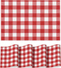 Artoid Mode Buffalo Plaid Vinyl Placemats Set of 4, 12x18 Inch Washable Non-Slip Heat Resistant Plastic Place Mats for Party Dining Table, Red/White
