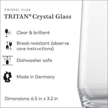 ZWIESEL GLAS Pure Longdrink Glass (Set of 6), Bar Glasses for Long Drinks, Dishwasher-Safe Tritan Crystal Glasses, Made in Germany (18 Ounce)