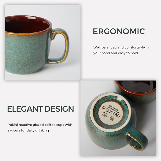 Pokini Stoneware Coffee Cups - Image 4