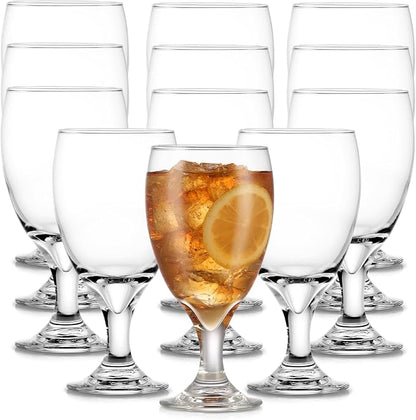 Libbey Classic Glass Goblets Set of 12, Stemmed Water & Tea Glasses | 16.25 oz by Libbey