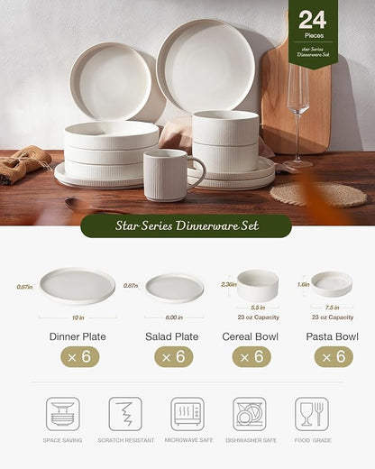 Famiware Star Stoneware Dinnerware Sets - Image 4