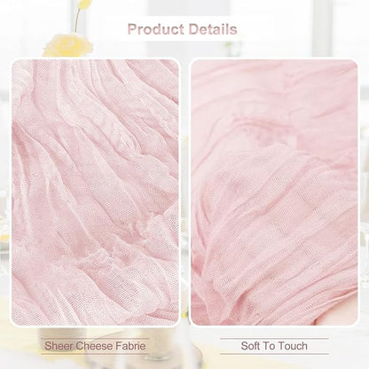 10 Pack Valentines Cheesecloth Table Runner 35x120 Inch 10Ft Rustic Gauze - Image 2