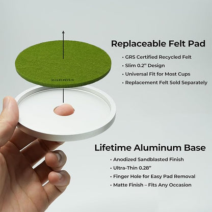 Green Absorbent Coaster Set - Image 2