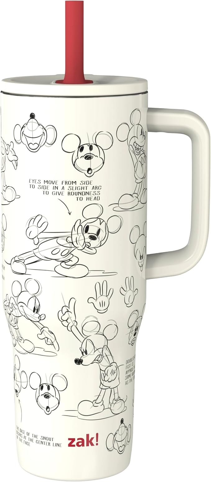 Zak Designs Mickey Mouse 30oz Spill-Proof Insulated Stainless Steel Tumbler | by ZakDesigns