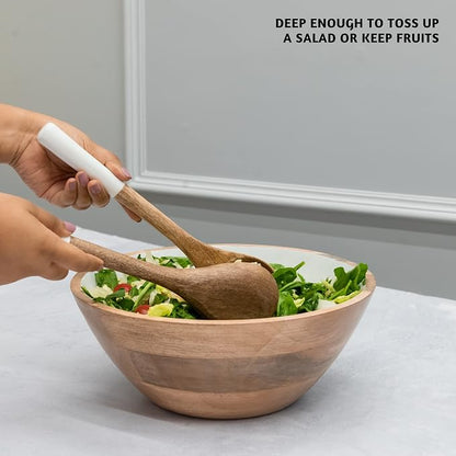 Folkulture Wooden Salad Bowls, Bowls - Image 5
