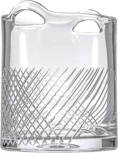 Rolf Glass Bourbon Street Ice Bucket | Glass Champagne Ice Bucket | Lead-Free and Diamond-Wheel Engraved | Designed and Engraved in the USA