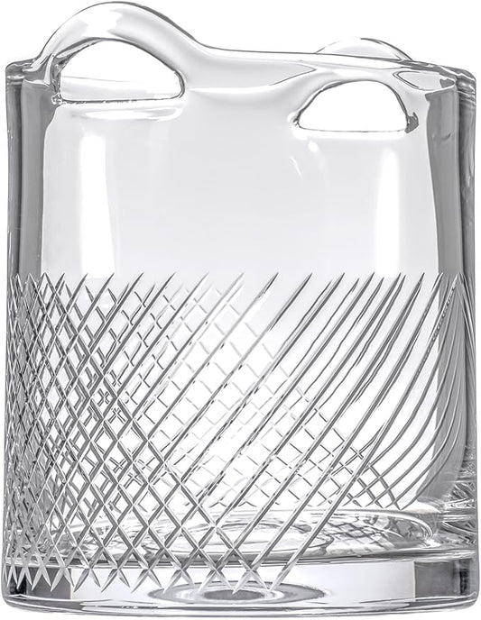 Rolf Glass Bourbon Street Ice Bucket | Glass Champagne Ice Bucket | Lead-Free and Diamond-Wheel Engraved | Designed and Engraved in the USA