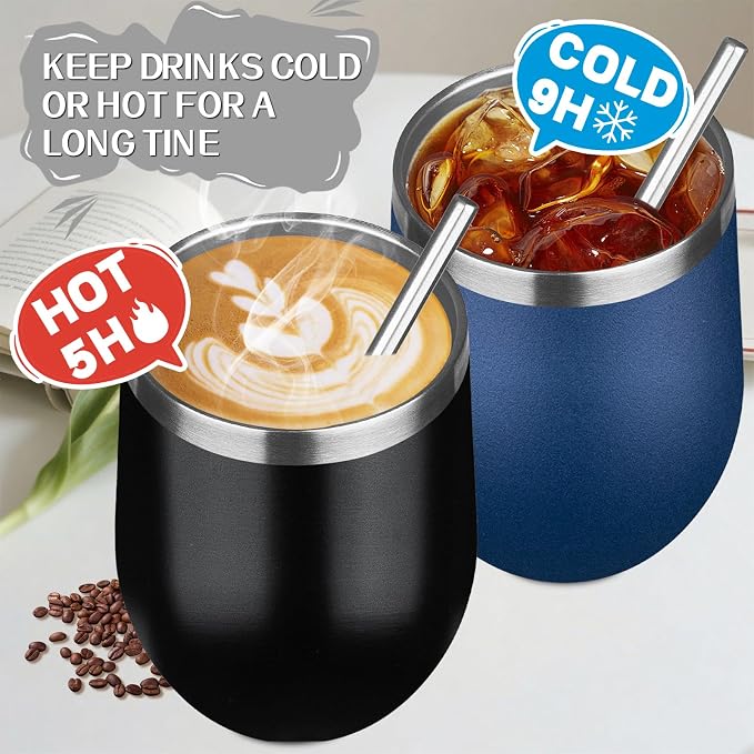 12oz/6 Pack Stainless Steel Wine Tumbler - Image 4