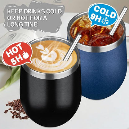 12oz/4 Pack Stainless Steel Wine Tumbler - Image 4