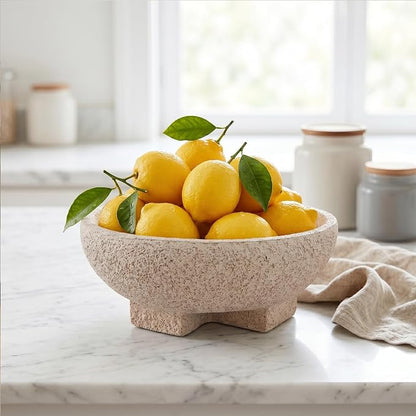 Decorative Bowl for Coffee Table, Modern Round Resin Centerpiece Bowl | Shallow - Image 7