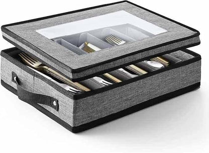 Flatware & Utensil Storage, Durable Silverware Storage Box by HearthHarbor