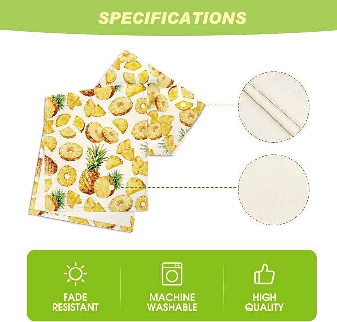 Artoid Mode Pineapple Fruit Spring Summer Table Runner, Seasonal Kitchen Dining - Image 5