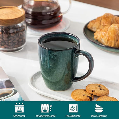 vancasso STARRY Ceramic Coffee Mug Set of 6, 16 Oz Tea Cups - Image 4