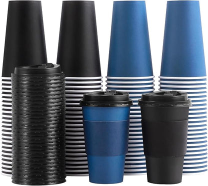SIUQ 100 Pack 16 oz Coffee Cups by SIUQ
