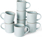 famiware Star Coffee Mug Set for 8, Handcrafted 12 oz Ceramic Stoneware Mugs by Famiware