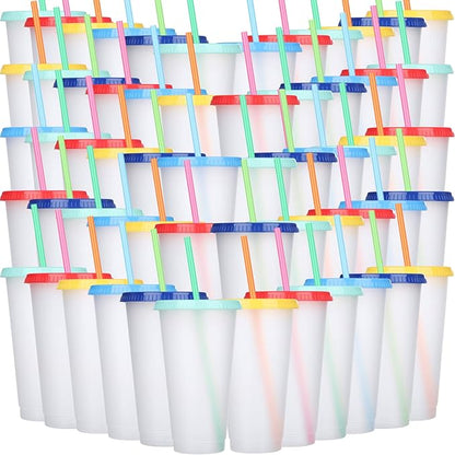 Honeydak 60 Pack Tumbler with Straw and Lid Bulk Cups by Honeydak