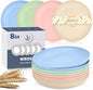 Wheat Straw Plates Sets for 8 by WROVA