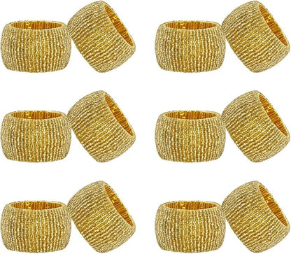 COTTON CRAFT Glitz Handmade Beaded Napkin Rings by COTTONCRAFT