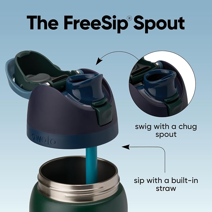 Owala FreeSip Stainless Steel Water Bottle 32 oz Lost Signal - Image 3