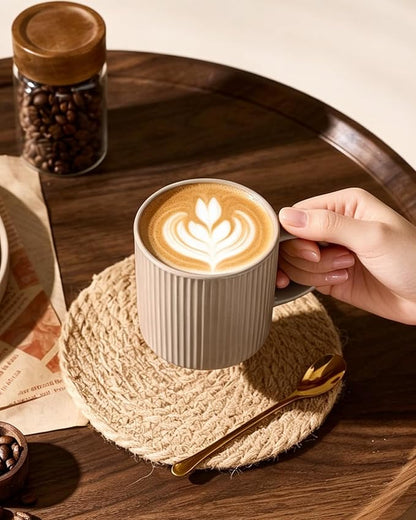 famiware Coffee Mug Set for 4, Star 12 oz Catering Mugs Cup Set - Image 2