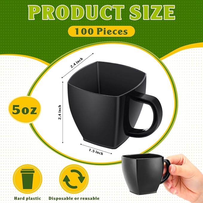 Amyhill 100 Pcs 5 oz Disposable Tea Cups Bulk - Image 2