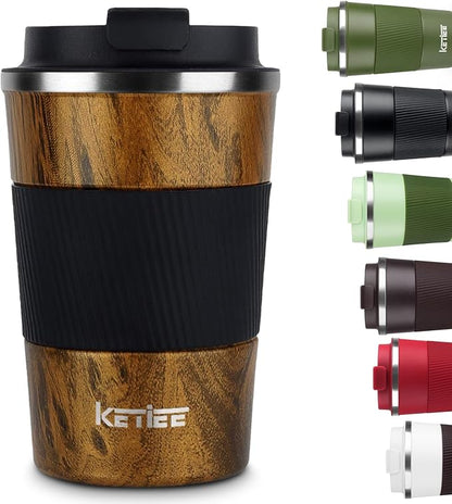 KETIEE Travel Mug, 12oz Insulated Coffee Cup by KETIEE