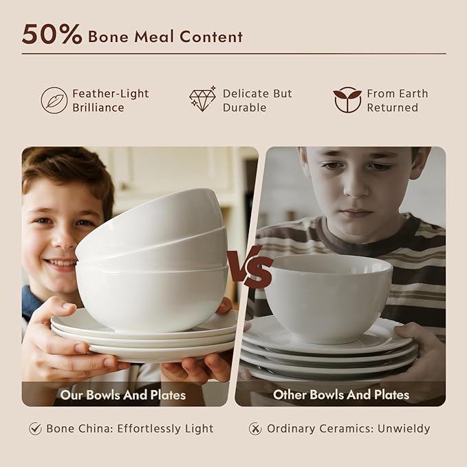 24pc Bone China Dinnerware Set - Image 5
