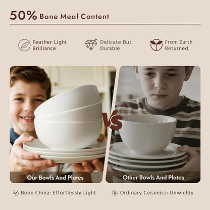 24pc Bone China Dinnerware Set - Image 5