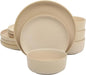 Gibson Elite Pasco 12 Piece Plates and Bowls Reactive Glaze Dishes Stoneware by GibsonHomewares