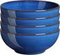 Denby Imperial Set of 4 Coupe Cereal Bowl Set, One size, cobalt blue
