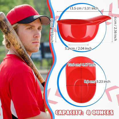 Ice Cream Dessert Baseball Cap Bowls Baseball Helmet Snack Bowl 8 oz Mini Party - Image 2