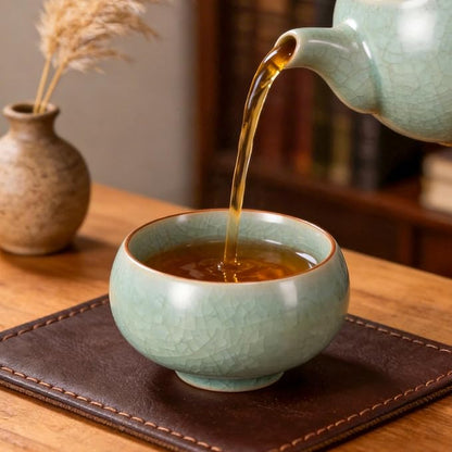 KAMMAK Japanese Tea Cups, 4.7 Oz Small Handmade Ceramic Teacups, Loose Leaf and - Image 6