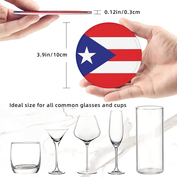 Puerto Rico Flag Coasters for Drinks - Image 3