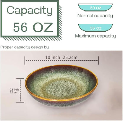 Large Pasta Bowls 56 Oz, soup bowl soup plate, deep Plate/Wide Bowl, Dishwasher - Image 2
