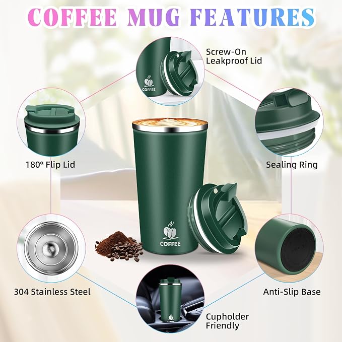 17oz Insulated Travel Coffee Mug - Image 3