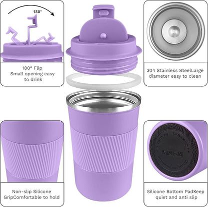 Insulated Travel Coffee Mug, Stainless Steel Coffee Cup - Image 2