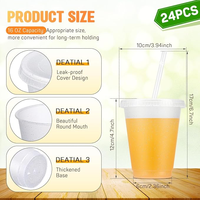 Roshtia 24 Pack Plastic Tumblers - Image 2