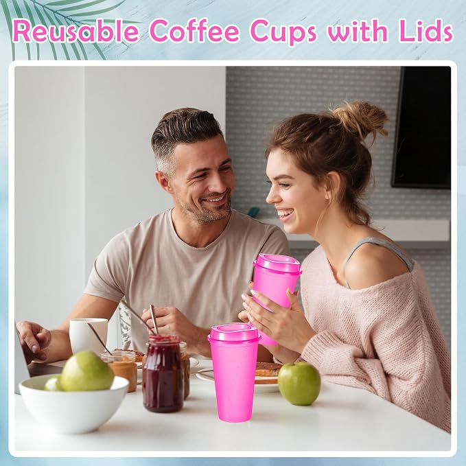 FillTouch 12 Pcs 16 oz Reusable Coffee Cups - Image 5