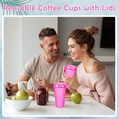FillTouch 12 Pcs 16 oz Reusable Coffee Cups - Image 5