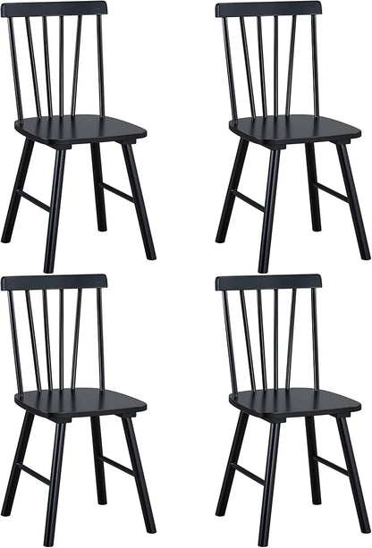 DUHOME Windsor Dining Chairs Set of 4,Farmhouse Style Spindle Back Wooden Kitchen Chairs for Home Kitchen, Dining Room,Living Room,Bistro
