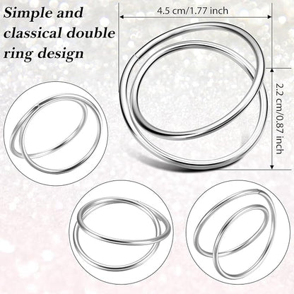 12 Pieces Gold Napkin Rings Metal Spiral Sliver Pink Napkin Rings Buckles - Image 2