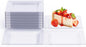 50PCS Square Plastic Plates-4.5 inch Disposable Dessert Plates- Premium Hard Square Small Appetizer Plates for Party/Birthday/Wedding & All Occasions (Clear)