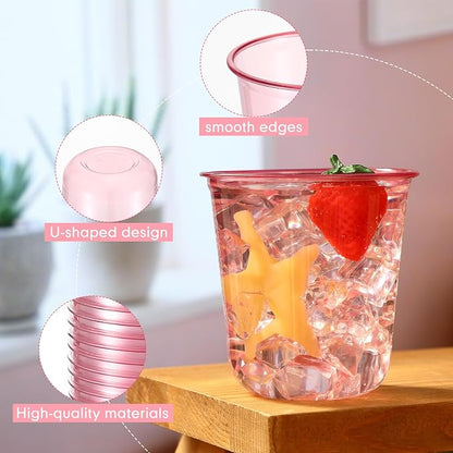 Ziliny 50 Pcs 50 Pcs Disposable Stemless Glasses 12oz Crystal Plastic Wine - Image 4
