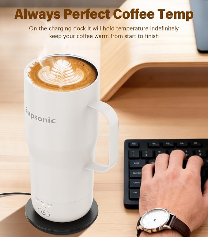 Supsonic Heated Coffee Mug, 20oz Electric Temperature Control Cup | Keeps - Image 3