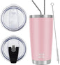 WETOWETO 20oz Tumbler with 2 lids and 2 straws, Stainless Steel Vacuum by Wetoweto