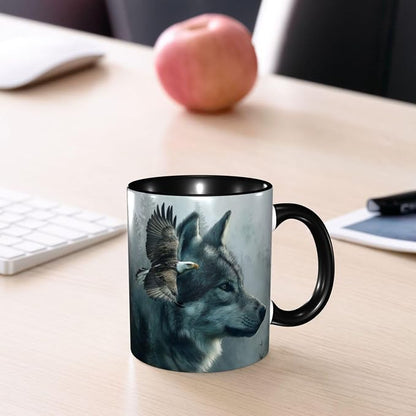 Yrebyou Wolf Coffee Mug 11oz Ceramic Cup - Image 7