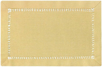 Grelucgo Handcrafted Solid Color Dining Table Placemats, Double-Hemstitched) - Image 2