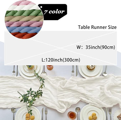 IVAPUPU Ivory Table Runner 120 Inches - Image 5